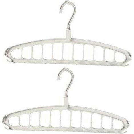 2 Pièces Cintres Antidérapants Cintres De Stockage Cintres Pliants Étendoir À Linge Organisateur De Cintre De Garde-Robe Placard Gain De Place Hacks (1/4)