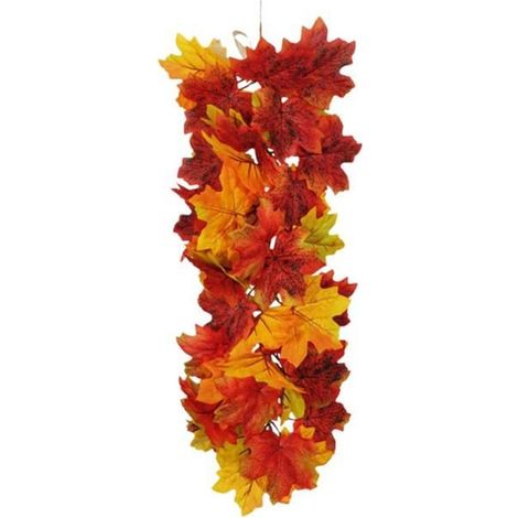 Des feuilles d'érable artificielles d'automne peuvent être accrochées aux murs pour décorer les murs à l'occasion d'Halloween et de Thanksgiving. (1/4)