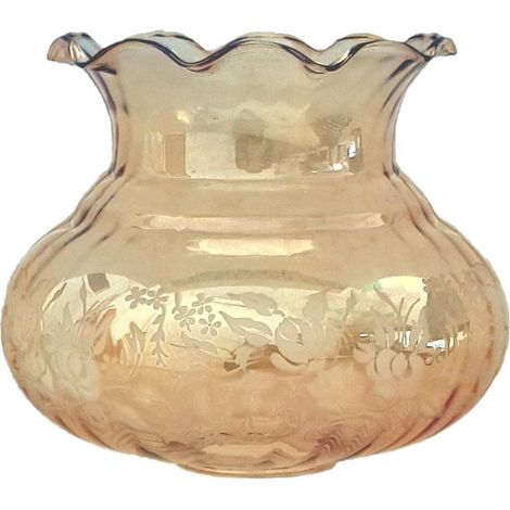 SEVILLA AMBER paralume in vetro 15x15cm con bocca 5cm