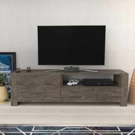 Piedmont 160 cm meuble TV armoires battantes (wenge)