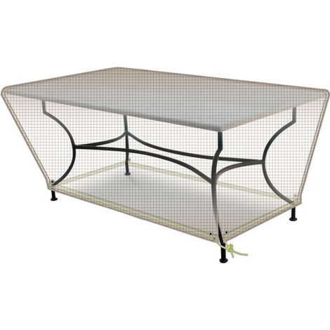JARDILINE - Housse table rectangulaire 4/6 pers. gris mastic opaque