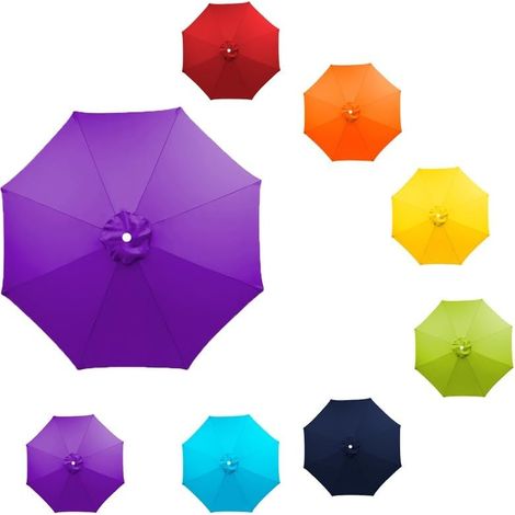 Umbrella Cloth Replacement Covers for Parasol, 6 Ribs 8Ribs Market Patio Canopy Cover, 7ft 9ft 10ft Outdoor Table Canopy(Red,8ft 6Ribs)(Purple,7ft 8Ribs) (1/5)