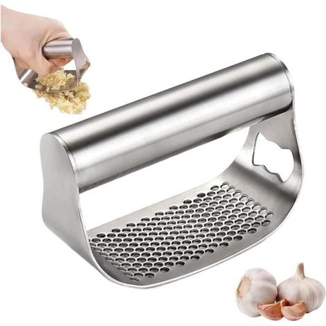 Presse-ail en acier inoxydable 304 de qualité alimentaire avec poignée confortable-wj (1/4)