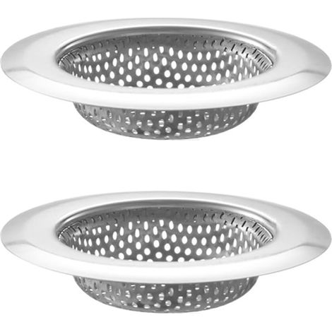 2 Pcs Filtre à Évier, Filtre à Évier en Acier Inoxydable, Grille Evier Cuisine, Anti-colmatage Crépine pour Les éviers de Salle de Bain ou de Cuisine (1/5)
