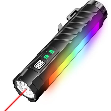 Torcia tattica da 2000 lumen, 7 modalità di illuminazione, doppio interruttore e infrarossi per casa e campeggio. (1/5)