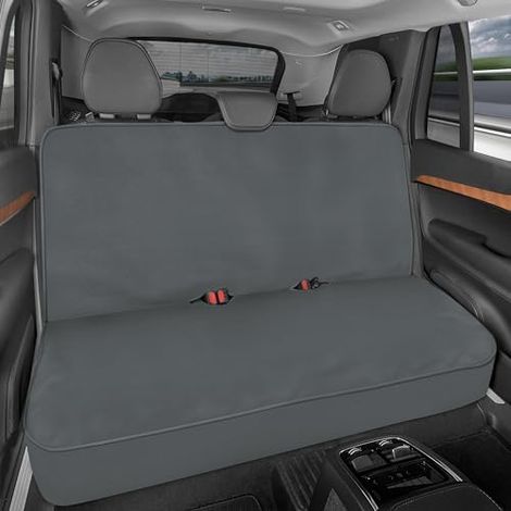 AquaShield Housse de siège arrière de Voiture en néoprène imperméable pour Voitures, camions, camionnettes, SUV, Protection idéale pour Enfants et Chiens, Accessoires Automobiles, Gris (1/5)