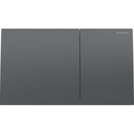Placca Geberit Sigma70 Square Nero Cromato Spazzolato Doppio Tasto 115.622.QD.1 Nero Cromo (1/6)