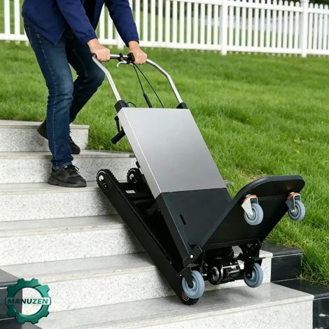Manuzen - Diable monte-escalier électrique pliable 350 kg — Chariot pliable (1/3)