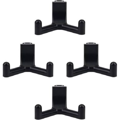 4 crochets à outils compatibles avec Lifetime Shed, organiseur de garage en plastique ABS, crochet pour outils de jardin, accessoires pour abri de jardin (noir) (1/5)