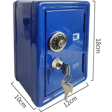 Filiyano-Tirelire multifonctionnelle et résistante en métal, mini-coffre-fort