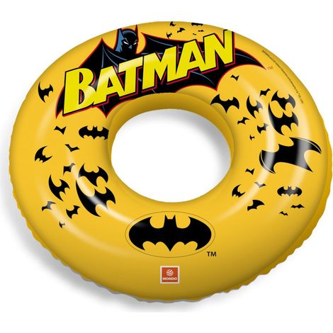 Mondo Toys - BATMAN Swim Ring - Ciambella Gonfiabile - Anello di Nuoto Salvagente - Ottimo per Bambino/Bambina Utilizzabile in Piscina/Mare - 16977