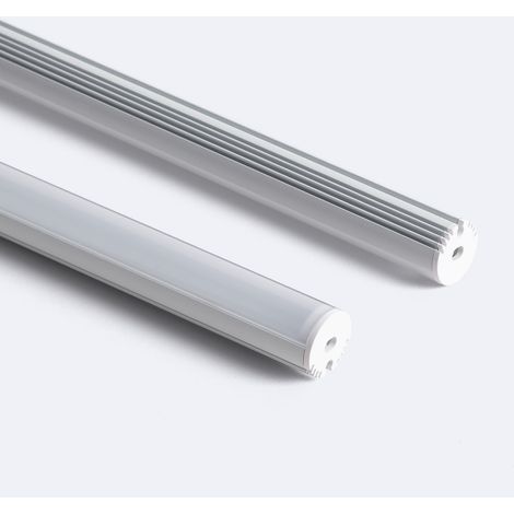 Aluminiumprofil Hängend Rund für LED Streifen bis 11 mm Weiß 2 m Halbtransparent