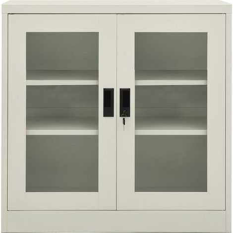 Maison Exclusive - Armadio per Ufficio Grigio Chiaro 90x40x90 cm in Acciaio