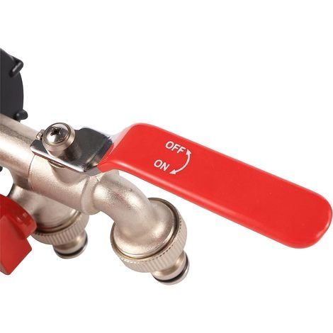 IBC-Adapter, S60X6 IBC-Tankadapter, 1/2"-IBC-Kugelhahn-Gartenhahn, Schlauchanschlussadapter (1/4)