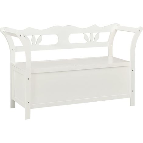 Panca bianca 107 x 45 x 75,5 cm in legno massello di abete 020010870
