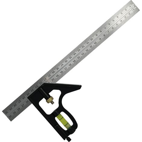 Dapetz ® Combination Square 300mm Metric – Accurate Carpentry Square Made of Metal with Stop Ruler and Scribing Tool Accurate and Adjustable Woodworking Measurement. (1/5)