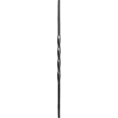 Deco Fer Forge – Barreau semi torsadé 600mm – Section carrée 12mm – Fer forgé brut à souder – Pour créations décoratives en fer forgé