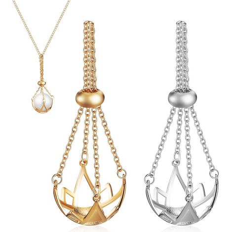 2 Pieces Lightweight Copper Crystal Necklace Stand with