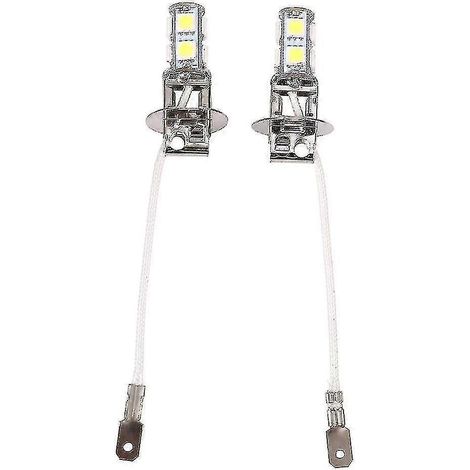 SMD, 2 ampoules LED blanches H3 5050 9 SMD xénon DC12V pour phares antibrouillard de voiture, 6500K, H3 9