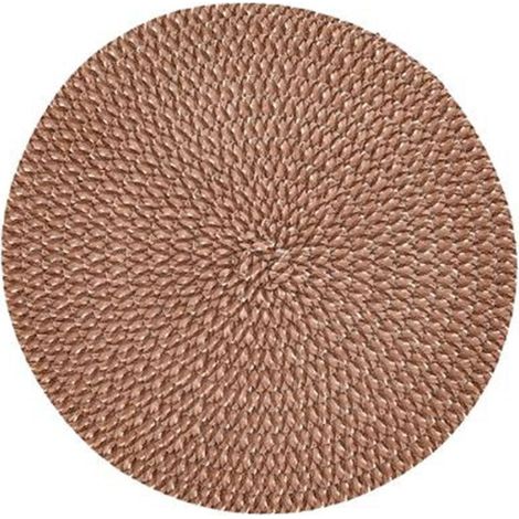 Set de Table Tressé Déco "Irisé" 38cm Chocolat