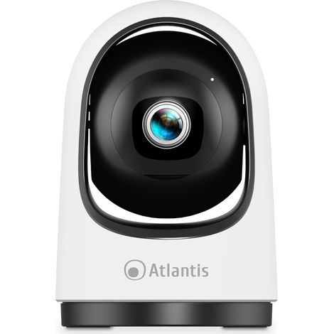 Atlantis A14-SC915 SmartCam Telecamera IP Wi-Fi Motorizzata 2MP Full HD 1080p 25fps Visione Notturna Audio 2 Vie Slot MicroSD 128GB App Tuya colore Bianco (1/4)