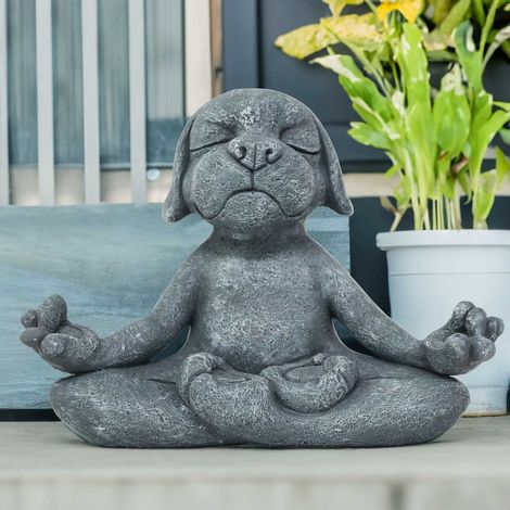 Statue Méditation - Figurine Grenouille En Résine Pour Jardin Zen Et Décoration Intérieure - Idéale Pour Salon Bureau Ou Patio - 1 Pièce (1/5)
