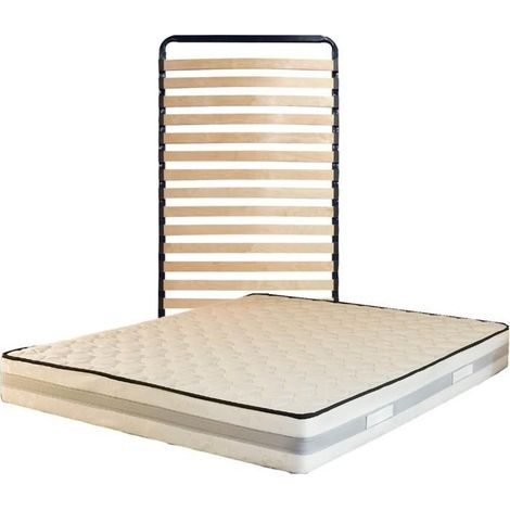 Matelas 90x200 + Sommier + pieds + Protège Matelas Offerts Mémoire de Forme - 23 cm - Ferme (1/4)