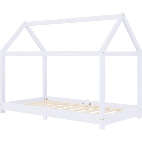 vidaXL Estructura de cama infantil madera maciza pino blanco 80x160 cm (1/2)