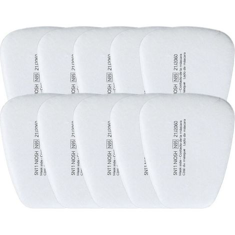 5N11CN KN95 Baumwollfilter-Staubmasken-Ersatzfilter, Baumwollpartikelfilter, allgemeiner Trapezfilter, 10 Stück (1/5)