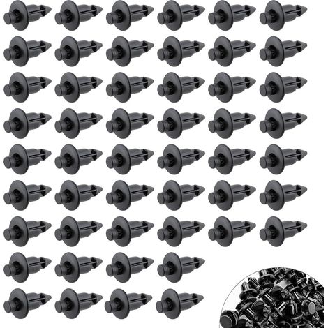50 pièces rivet en plastique 6mm, rivet clips plastique voiture, convient aux Voitures, Utilisé pour la Réparation Automobile, Fixations des Panneaux de Porte (1/5)