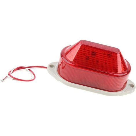 Baliza giratoria LED, luz de advertencia intermitente, luz de alarma, CA 220V, roja