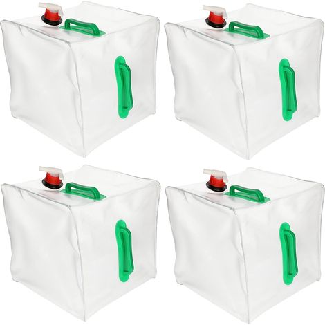 KOTARBAU Lot de 4 bidons à eau pliables avec poignée de transport et bec verseur 20 l (1/5)