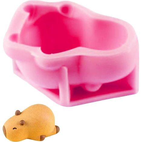 Moules en Silicone Capybara Moulle Silicone Capybara Moules à Pâtisserie Moule de Cuisson Gâteaux Savon Moules à Chocolats Noël (1/5)