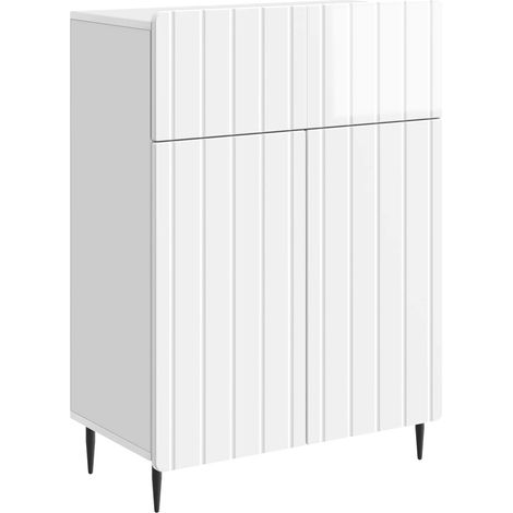Credenza Bianco Lucido 66 x 34,5 x 92 cm Legno ingegnerizzato vidaXL