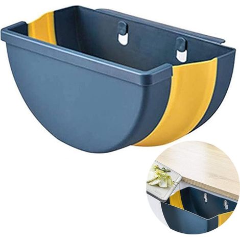 Poubelle pliable - Poubelle de cuisine - Poubelle de cuisine - Poubelle suspendue pour porte de placard - Voiture - Porte de placard - Camping - Bureau - Chambre - Organisateur - Facile à suspendre - (1/5)