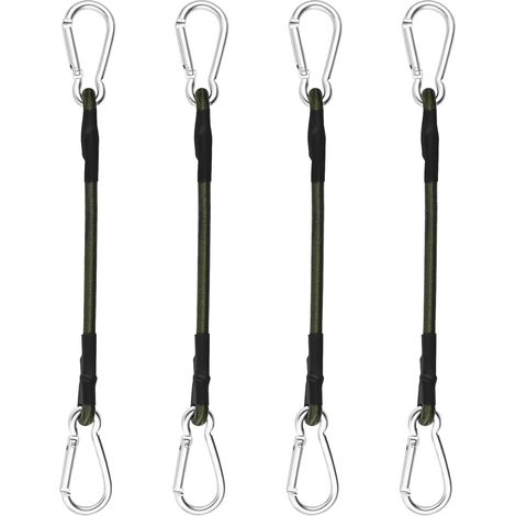 Cuerdas elásticas de goma (4 unidades) para actividades al aire libre, correas de sujeción, cuerdas elásticas tipo bungee para acampar. (1/5)
