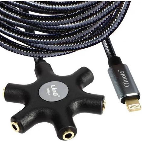 Trade Shop - Audio Da Lightning A 5x Jack Femmina Adattatore 5 In 1 Da 10 Metri Ip50100 - (1/5)