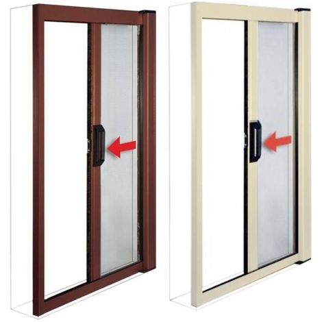 moustiquaire horizontale en aluminium ivoire pour balcons 160x250 cm h