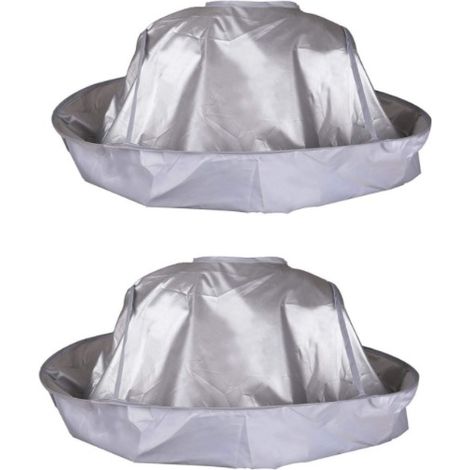 Capas de peluquería profesional para cortes de pelo, afeitado y barbería, delantal paraguas con cierre autoadhesivo, accesorios de corte de pelo para adultos, peluquería, diámetro 60 cm (1/4)