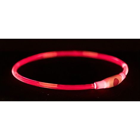 Flash Leuchtring USB S M: 40 cm/Ø 8 mm, rot