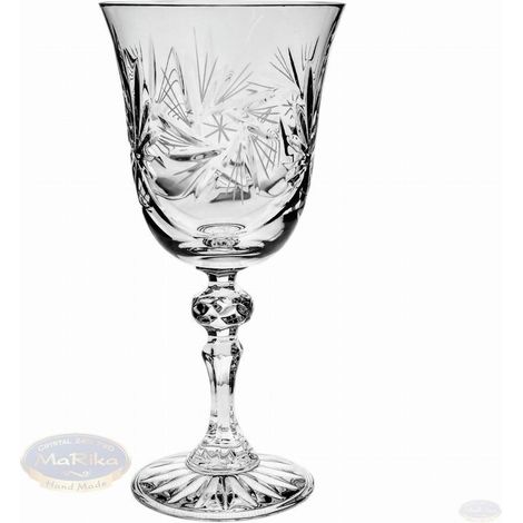 Copas de vino de cristal de 220 ml con molinillo - Hechas a mano, marca registrada MaRika (1/3)