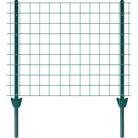 Zaunset Volierendraht Gartenzaun 1 x 10 m Drahtzaun 25 mm Zaun Komplett-Set Grün
