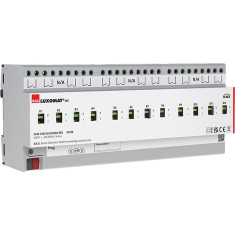 SA12-230 / 16 / H / KNXs REG-Actionneur de commutation KNX Secure LUXOMATnet 93328 (1/3)