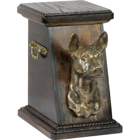Basenji, Basenji, Chien du Congo - une urne funéraire pour chien, une urne élégante ornée d'une statuette, une urne commémorative avec un buste de chien par Art-Dog (1/5)