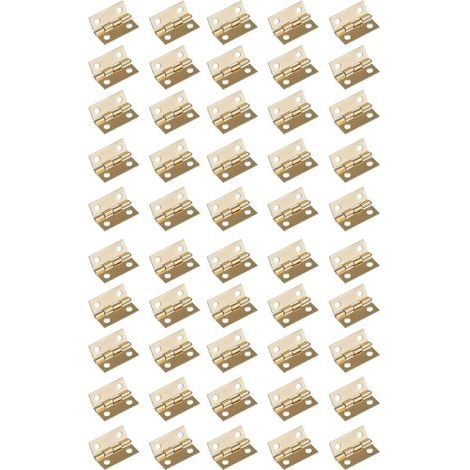 Charnières Miniatures 60 Piéce Mini Charnières Rétro Petites Charnières Charnière pour boîte à bijoux avec 240 Vis, 10mm8mm, Doré (1/5)