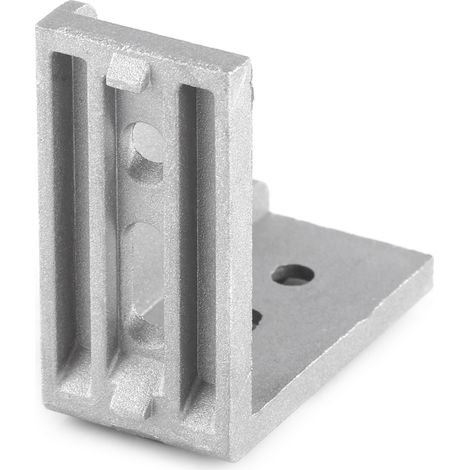 Lot de 5 équerres d'angle en alliage d'aluminium en forme de L, fixations à angle droit 58 x 58 mm (1/5)