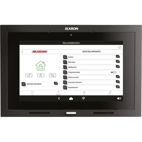 TS700/7 Touch screen 7". Alimentazione PoE, connessione LAN/WIFI, microtelecamera HD, lettore di prossimità Mifare