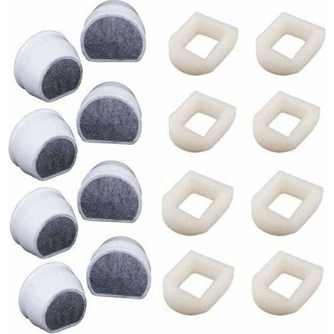 16 Pièces Préfiltres en Mousse et Filtre à Carbone Compatible avec PetSafe Drinkwell Fountain INOX 360 Avalon Pagoda Seascape et Sedona Fontaines, Filtre pour Fontaine à Eau Chat Chien (1/5)