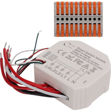 Module de commutation intelligent à 4 canaux avec télécommande WiFi 2,4 GHz et minuterie 90-250 V CA (1/5)