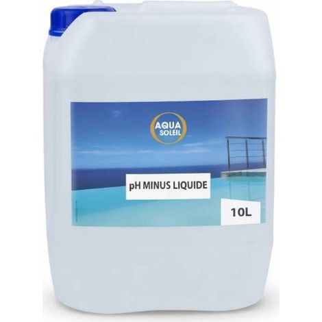 pH Moins Pour Piscine 10 l - Solution Acide 15% - Régulation Facile et Efficace du pH - D-Work
